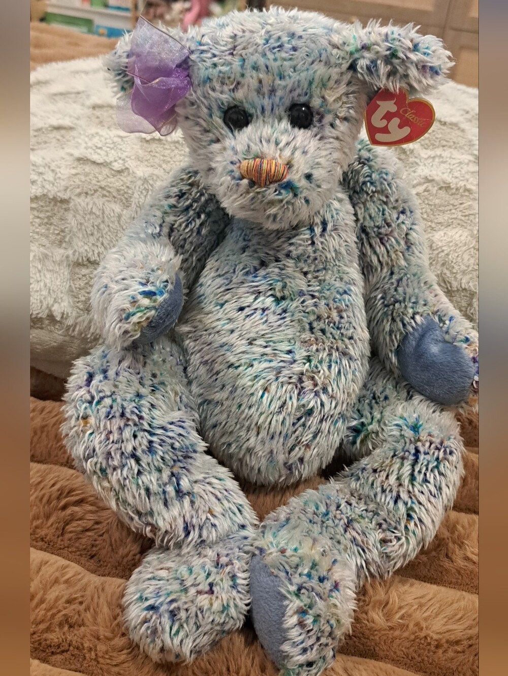17" Plush Teddy Bear RAZZMATAZZ Stuffed Animal Toy TY Retired TYLUX